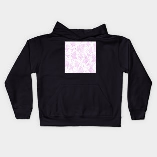 Paisley butterflies white-pink Kids Hoodie